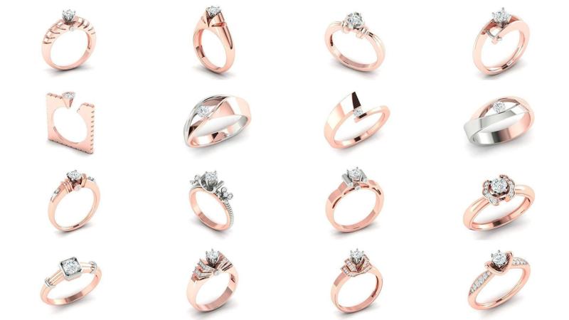 200 model-Bulk Solitaire ring 3dm stl render detail 3D print  3D Model Collection