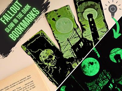 Fallout Glow in The Dark - Bookmarks Set