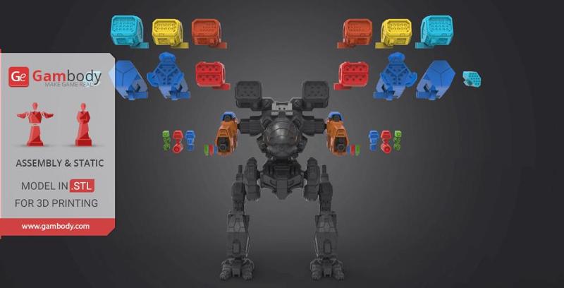 Mad Cat Mk II Weapon Kit 3D Printing Files | Assembly