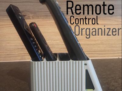 Ribbed organizer for remote controls