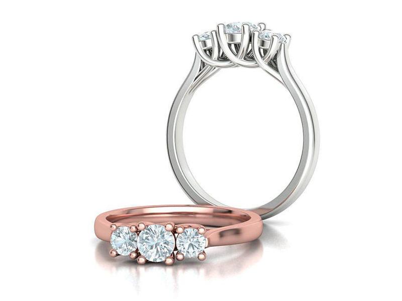 Trellis 3 STONE Engagement Ring 3dmodel