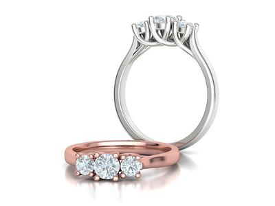 Trellis 3 STONE Engagement Ring 3dmodel