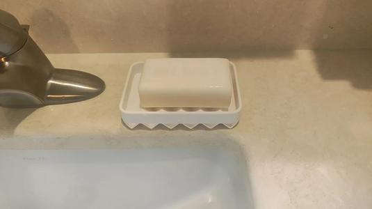 Soap Dish with Drains and Walls (for rectangle sinks)   