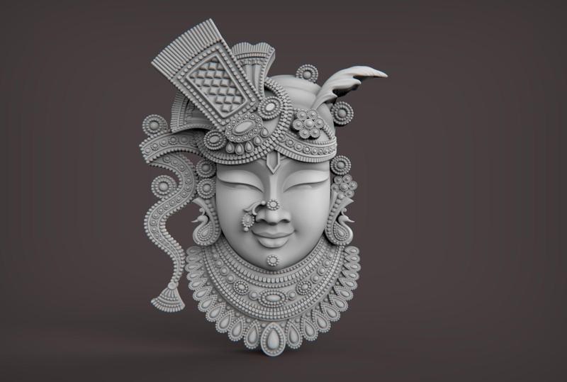 Krishna Face Relief
