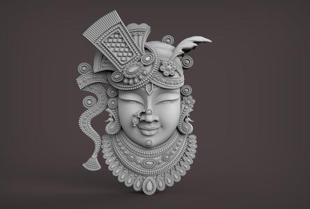 Krishna Face Relief