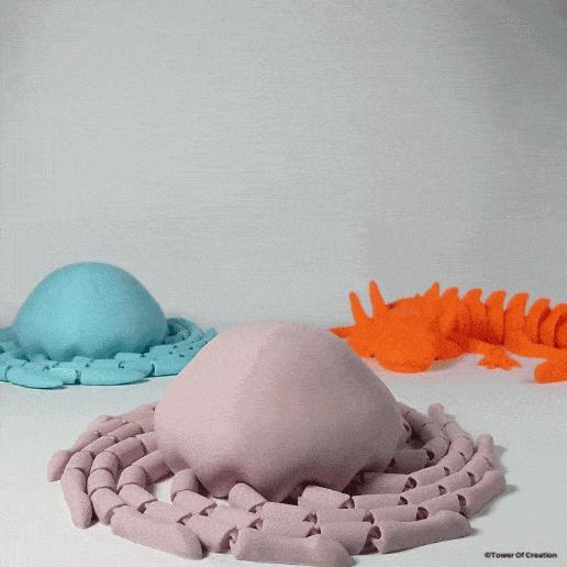 ARTICULATED JELLYFISH - PRINT IN PLACE - NO SUPPORTS