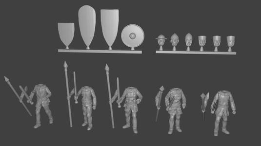 Men-at-arms Miniatures Customizable
