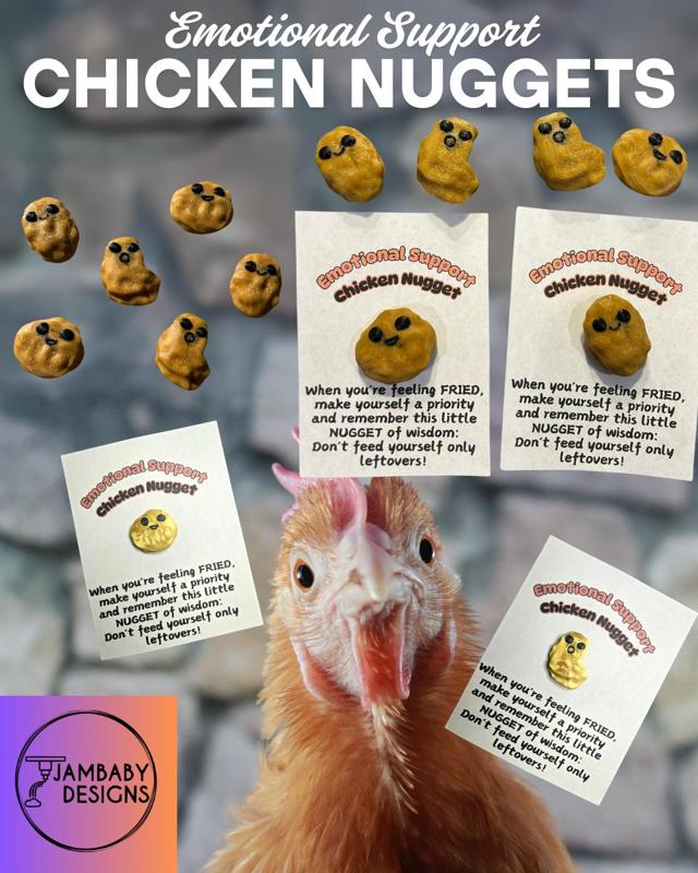 Emotional Support Chicken Nuggets with Card