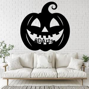 Carved Pumpkin 2D Wall Art/Window Art - Digital STL & SVG Files for 3D Printing and Laser Cutting
