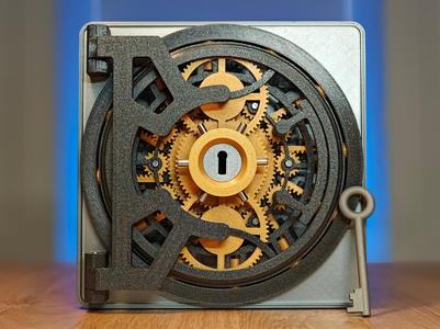 Vault with Lever Tumbler Lock
