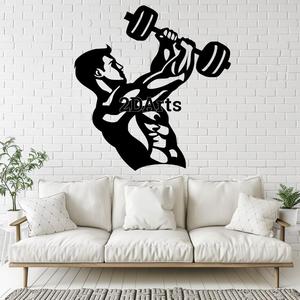 Bodybuilder 2D Wall Art/Window Art STL & SVG File for 3D Printing and Laser Cutting