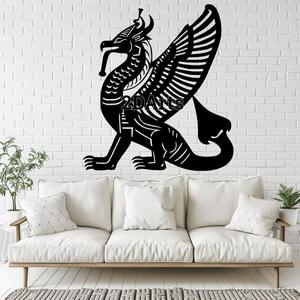 Egyptian Dragon 2D Wall Art/Window Art - Digital STL & SVG File for 3D Printing or Laser Cutting