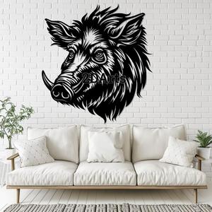 Boar Face 2D Wall Art - Window Art