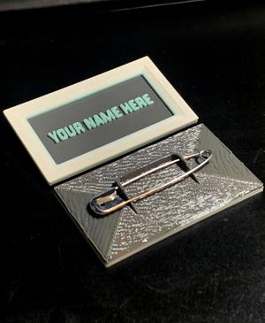 Customizable Name Badge