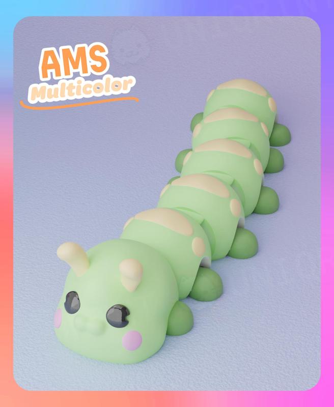 Flexi Caterpillar Keychain (Multicolor)