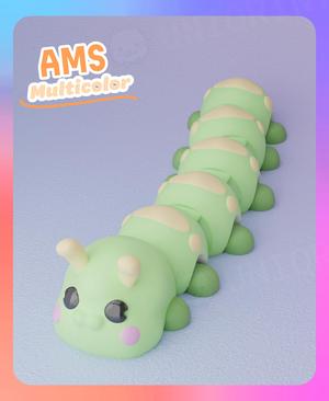 Flexi Caterpillar Keychain (Multicolor)