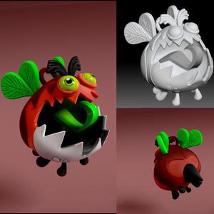keychain of cartoon fly