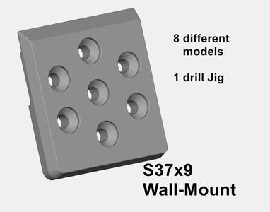 S37x9 - Wandhalter   "French Cleat - Adapter"   