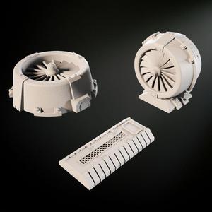 Sci-Fi Desert Factory Wasteland Turbine Set