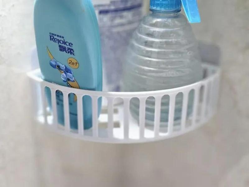 Punch-Free Bathroom Triangle Shelf, Washbasin Wall-Mounted Storage Rack, Toilet Restroom Kitchen Corner Shelf
