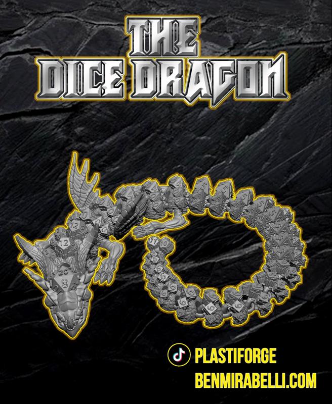 Articulated Dice Dragon