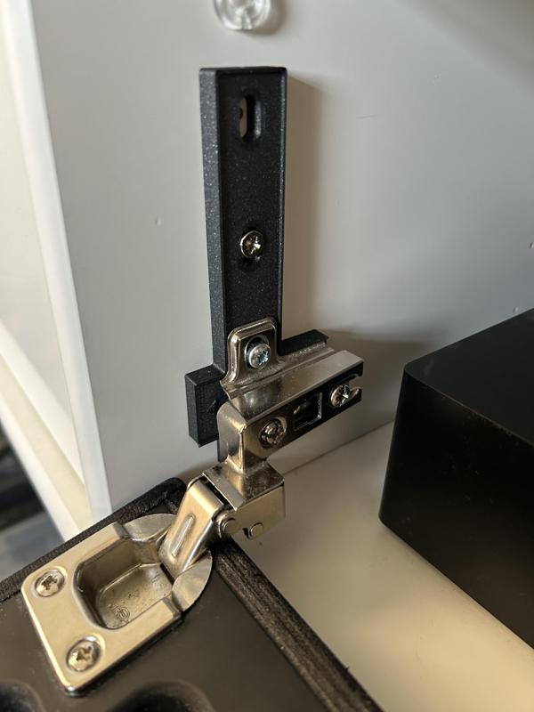 Mistral TV bench door mounts