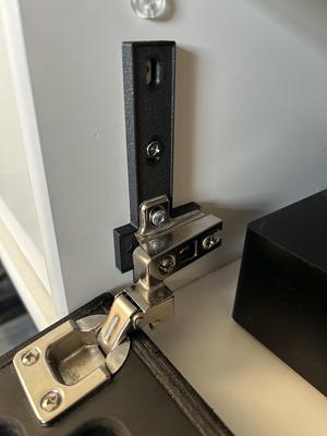 Mistral TV bench door mounts