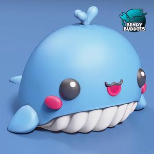 Whale Door Stop / Cute Animal Stopper / Hold Open Model / Wedge Creature Figure / Print-in-Place Statue / Home Decoration