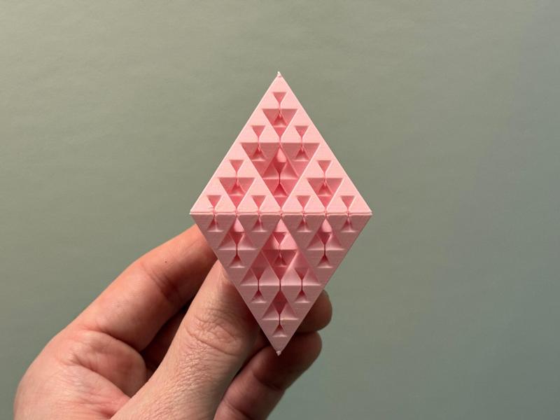 Sierpiński Triangular Bipyramid Fractal - Level 3 (Vase Mode)