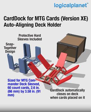 CardDock for MTG Cards (Version XE) - Auto-aligning Card Deck Holder and Case