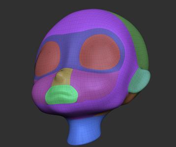 GABARIT HEAD MANGA CHIBI EN FBX POLY GROUP