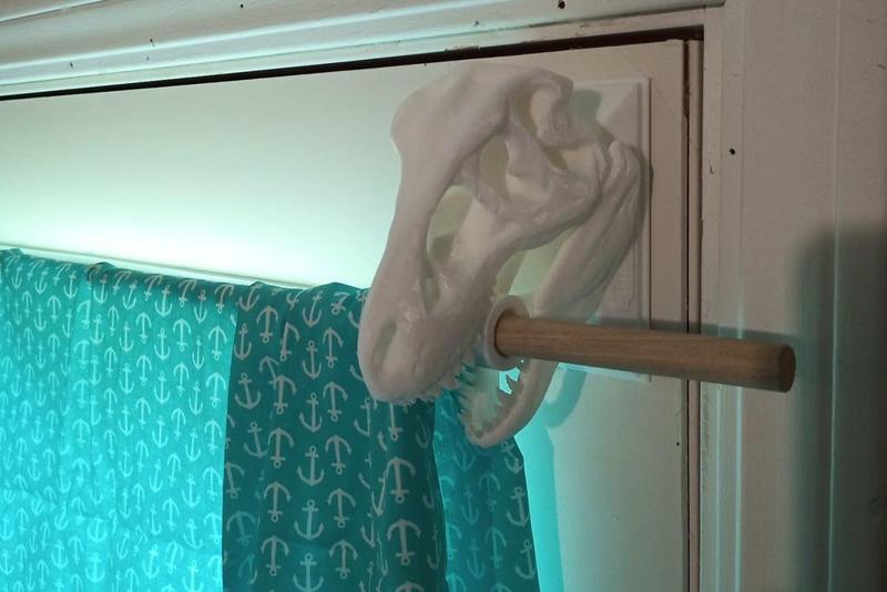 T-Rex Curtain Rod Holder