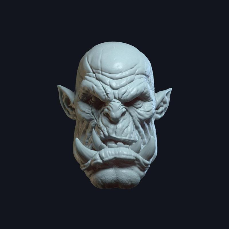 Orc V1 - Custom Action Figure Head