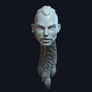 Viking Woman v1 Action Figure Head
