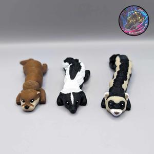 Baby Flexi Critter Set 1 (Otter, Ferret, Skunk)