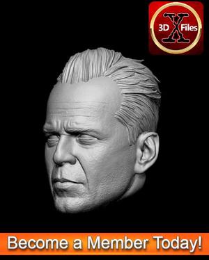 Bruce Willis - Action Figure HeadSculpt - Black Series - Hottoys 1:6 Scale