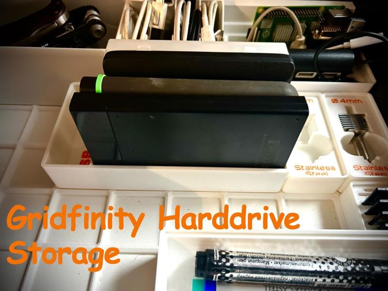Gridfinity Harddrive Storage Rack