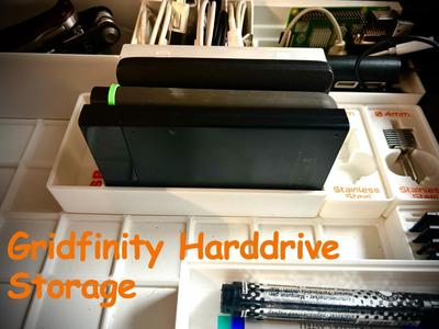 Gridfinity Harddrive Storage Rack