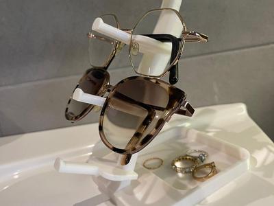 Eyeglass Display Case Jewelry Compartment Sunglasses Stand Holder