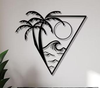 Wall Art - Wave and Palms