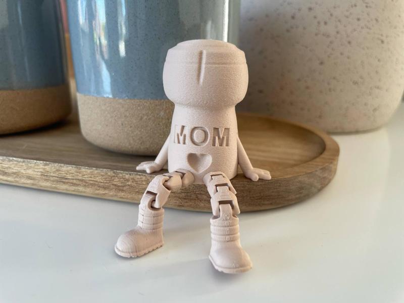 Mothersday articulated champagne cork