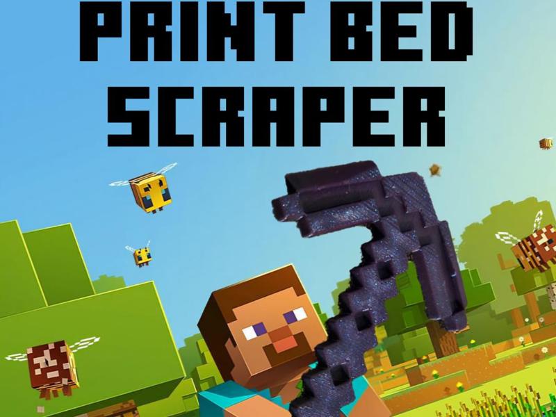 Minecraft Pickaxe Print Bed Scraper