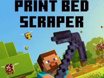 Minecraft Pickaxe Print Bed Scraper