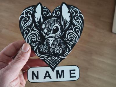 STITCH Heart-Your Name