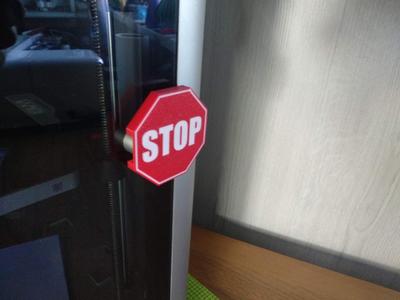 X1C / P1S Stop Sign Handle Cover | Do Not Disturb While Printing