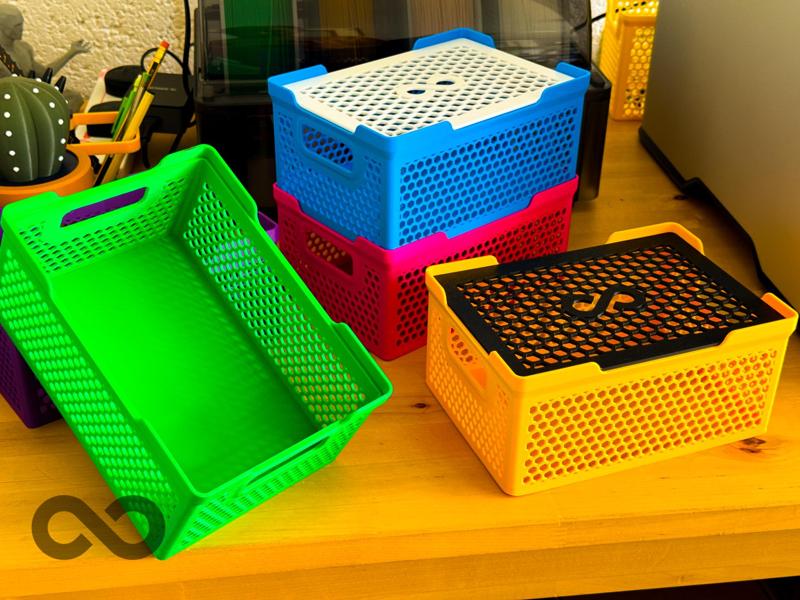 140x200mm Handle Stacking Basket - Eternity Labs