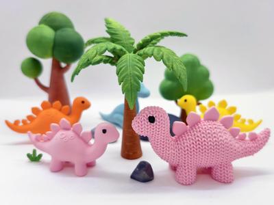 Knitted Cute Dinosaur Stegosaurus