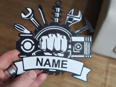 MECHANICAL SIGN—YOUR NAME