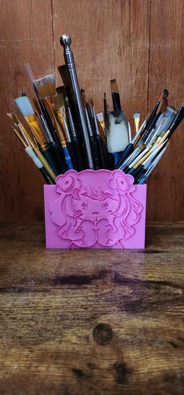 Kawaii Girl Pencil Holder