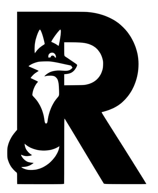 Fox alphabet: Letter R (version 1)